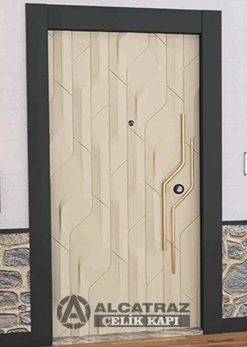Kompozit Kaplama Apartman Bina Giriş Kapısı ABK-110 5 villa kapı fiyatları,Villa Kapısı Modelleri Villa Giriş Kapısı Kompozit Çelik Kapı Alcatraz Villa Kapısı Haustüren SteelDoors -