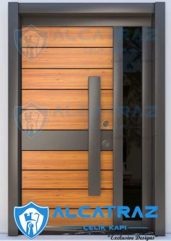 Kompak Villa Kapısı Kompozit Villa Kapıları Dış Kapı AVK-003 9 Alcatraz Çelik Kapı Villa Kapısı Modelleri Lüks Villa Kapısı