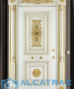Altın Varak İşlemeli Lüks Klasik Çelik Kapı İndirimli Çelik Kapı Modelleri Özel Tasarım Çelik Kapı Alcatraz