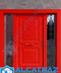 kırmızı dış kapı villa kapısı Çelik kapı