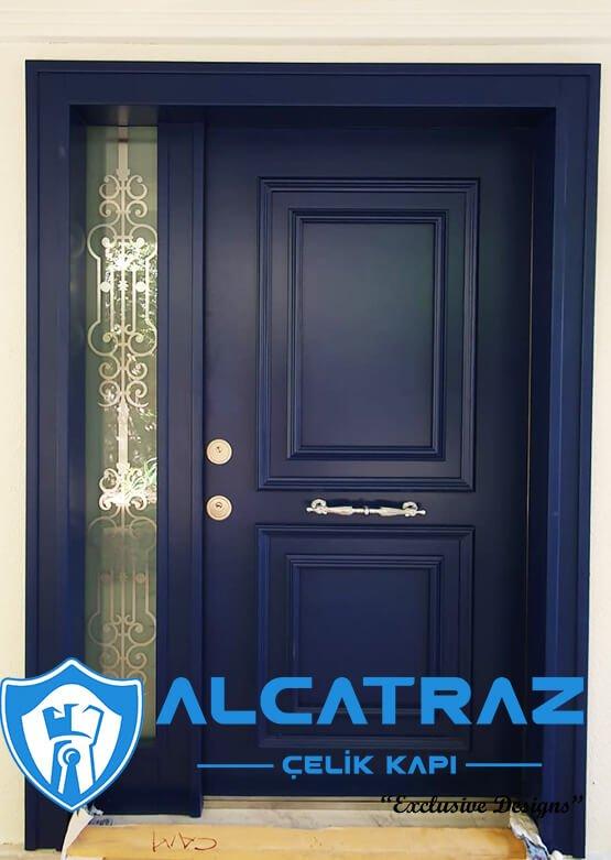 alcatraz Çelik kapı mavi villa kapısı İndirimli villa giriş kapısı modelleri villa kapısı modelleri | apartman kapısı modelleri | Çelik kapı modelleri