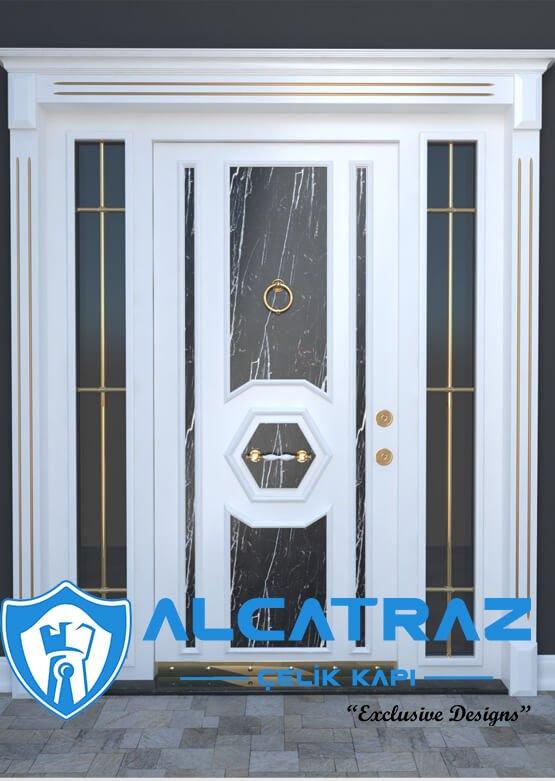 beyaz mermer desenli lüks dış kapı granit desenli modern villa kapısı Çelik giriş kapısı villa kapısı modelleri | Çelik kapı modelleri
