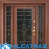 Doğal Ahşap Kaplama Villa Kapısı Modelleri İndirimli Villa Giriş Kapıları Özel Tasarım Villa Kapısı
