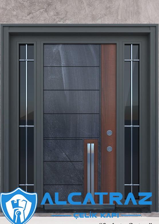 gri mermer desenli lüks dış kapı granit desenli modern villa kapısı Çelik giriş kapısı