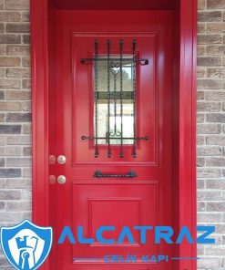 kırmızı villa kapısı dış kapı modelleri Çelik kapı