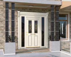 Beyaz Ferforje Detaylı Villa Kapısı Modelleri AVK-898 14 villa kapı fiyatları,Villa Kapısı Modelleri Villa Giriş Kapısı Kompozit Çelik Kapı Alcatraz Villa Kapısı Haustüren SteelDoors -