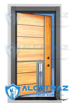 Modern Tasarım Kompak Kaplama Antrasit Villa Kapısı AVK-893 7 Alcatraz Çelik Kapı Villa Kapısı Modelleri Lüks Villa Kapısı