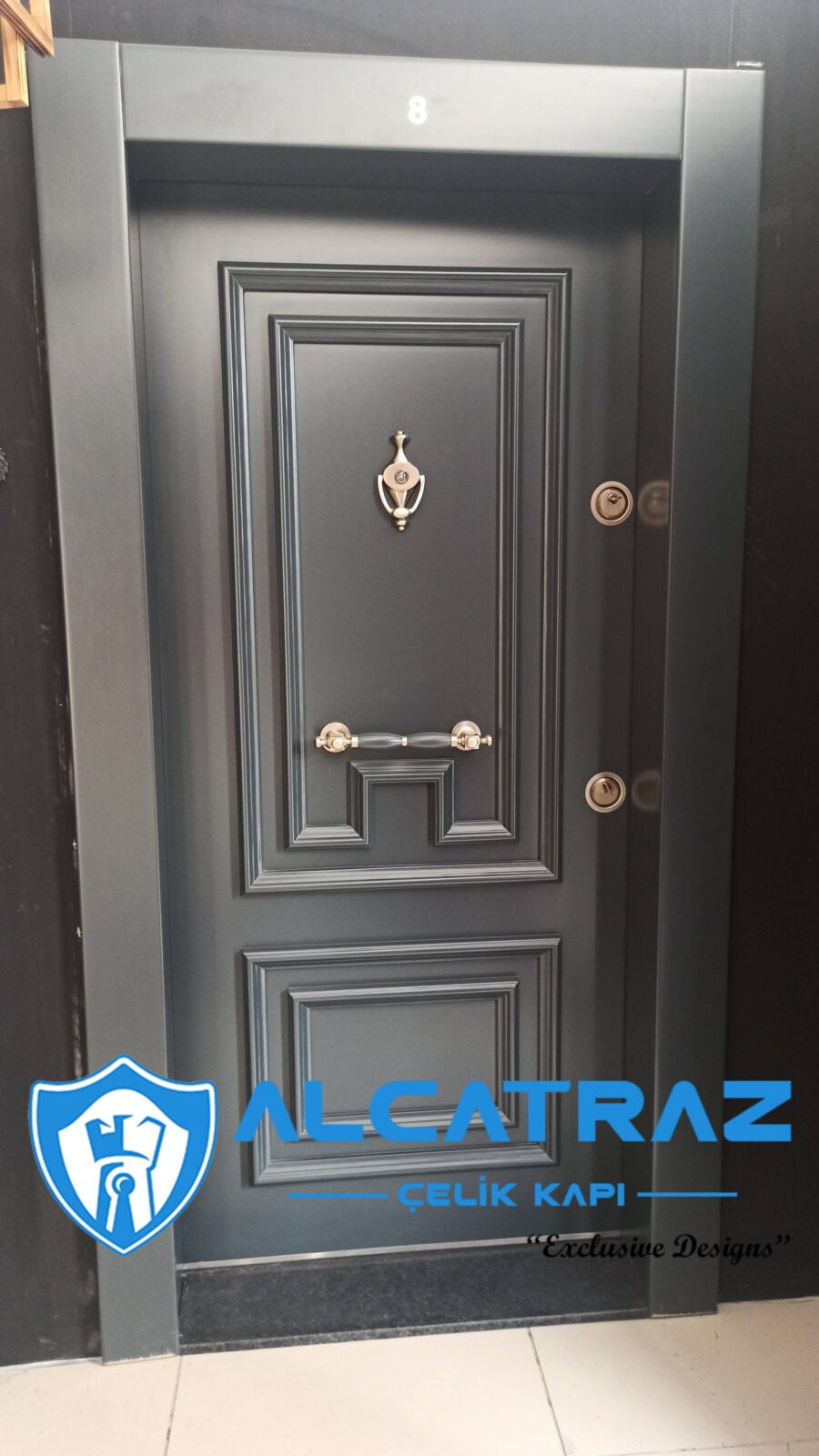 Lüks Çelik Kapı Villa Kapısı Klasik Özel Tasarım Kompozit Çelik Kapı Modelleri Alcatraz Çelik Kapı alarmlı kapı modelleri