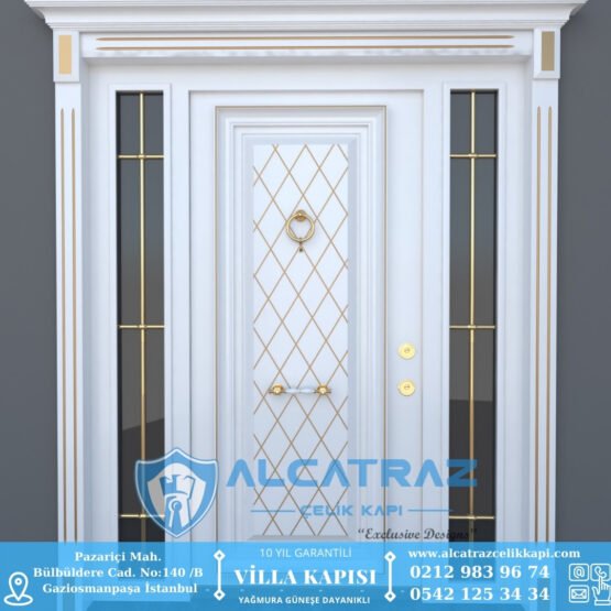 sarıyer villa kapısı modelleri villa giriş kapısı İstanbul villa kapıları alcatraz Çelik kapı