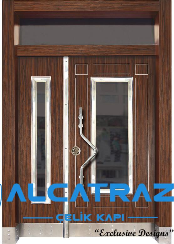 camlı dış kapı Çelik Kapı Villa Kapısı Klasik Özel Tasarım Kompozit Çelik Kapı Modelleri Alcatraz Çelik Kapı