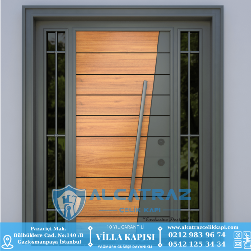 modern villa kapısı modelleri İstanbul villa kapısı alcatraz Çelik kapı İndirimli villa kapı fiyatları