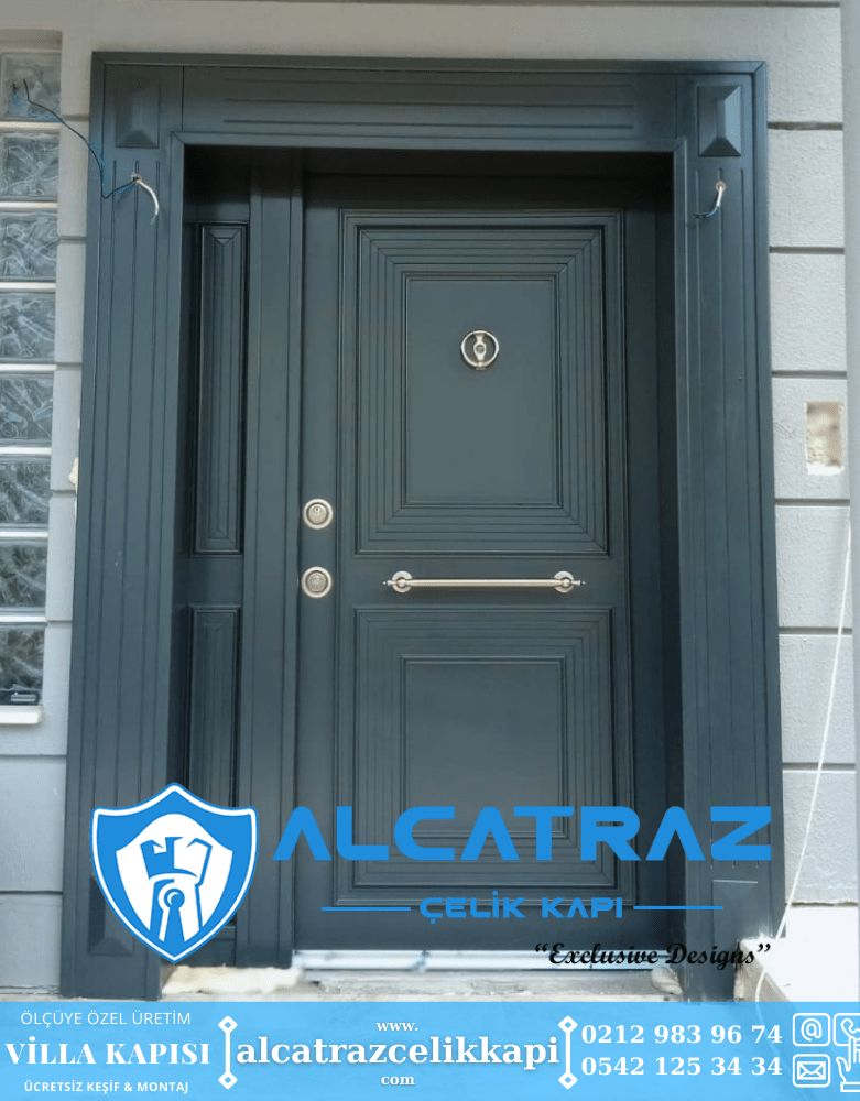Villa Kapısı Modelleri Villa Giriş Kapısı Kompozit Çelik Kapı Alcatraz Villa Kapısı Haustüren SteelDoors (100)