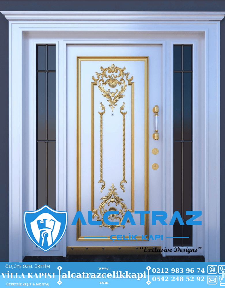Villa Kapısı Modelleri Villa Giriş Kapısı Kompozit Çelik Kapı Alcatraz Villa Kapısı Haustüren SteelDoors -