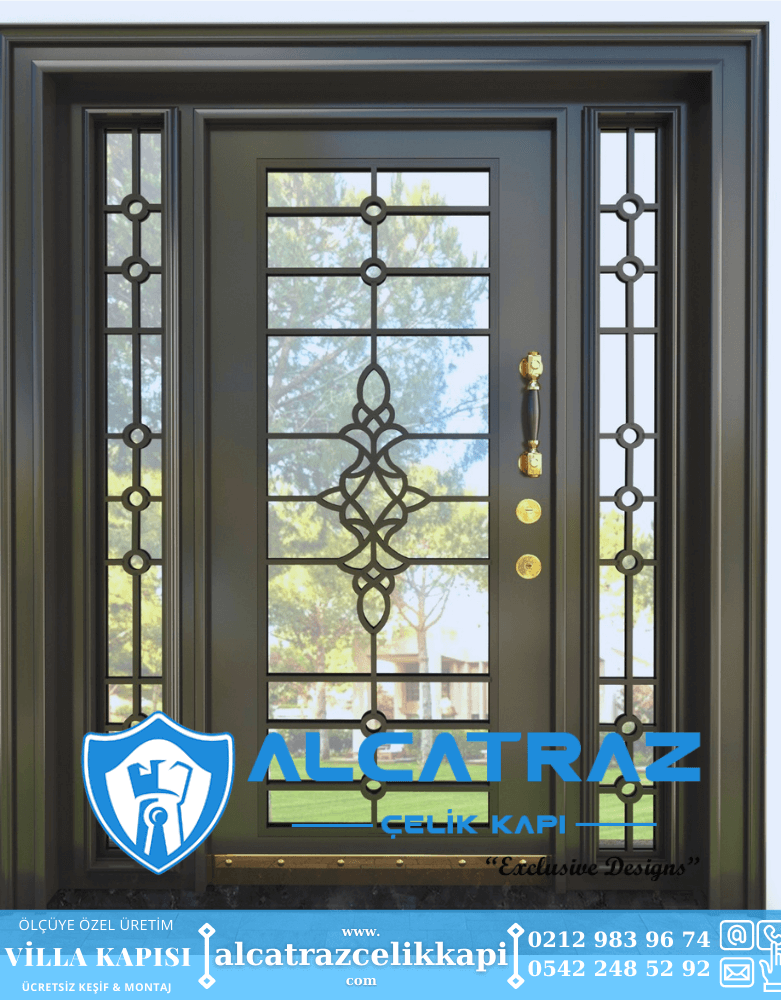 villa kapısı modelleri villa giriş kapısı kompozit Çelik kapı alcatraz villa kapısı haustüren steeldoors (24)