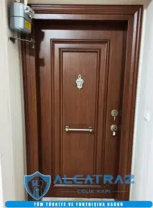 Ahşap Kaplama Çelik Kapı ABK-055 6 Ahşap Kaplama Çelik Kapı,İstanbul Çelik Kapı Modeli